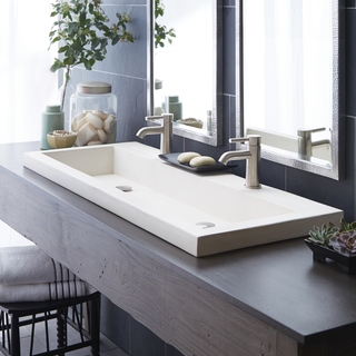 undermount trough sink wall mount trough 48inch nativestone undermount dropin double bathroom sink shop 36inch rectangular undermount trough sink wall mount trough 48inch nativestone undermount dropin double bathroom sink shop 36inch rectangular